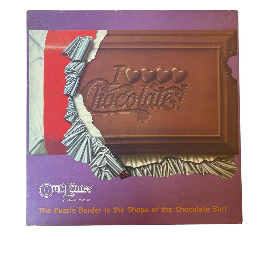 Hallmark Out Lines Springbok I Love Chocolate 500 Piece Jigsaw Puzzle 1985 Comp